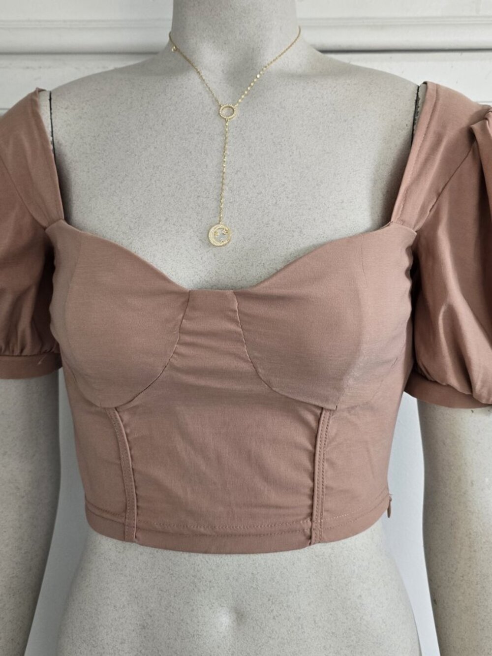 MISSGUIDED Puff Sleeve Crop